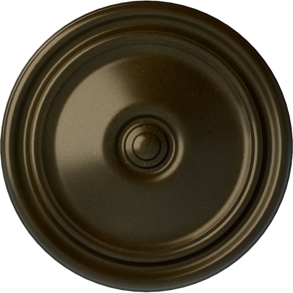 Ekena Millwork Reece Ceiling Medallion (Fits Canopies up to 2 3/8"), Hand-Painted Green Gold, 12"OD x 1 3/4"P CM12REGGS - main
